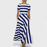 Terézia | Kényelmes csíkos ruha mindennapokra