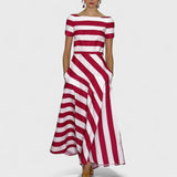 Terézia | Kényelmes csíkos ruha mindennapokra