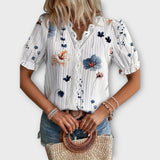 Emily | Kényelmes elegáns V-nyakú blúz