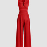 Charity | Elegáns ujjatlan, bő szárú overál