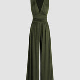 Charity | Elegáns ujjatlan, bő szárú overál