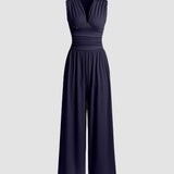 Charity | Elegáns ujjatlan, bő szárú overál