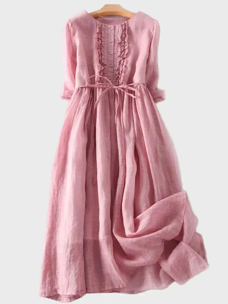 Noémi | Lágy zöld elegáns hosszú ruha