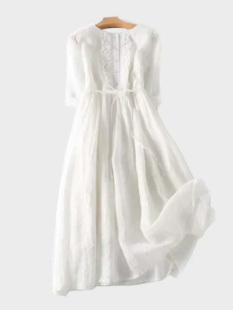 Noémi | Lágy zöld elegáns hosszú ruha